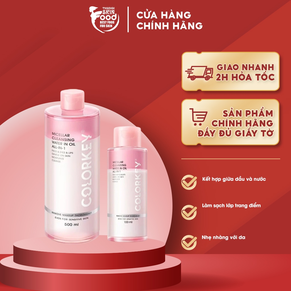 Nước Tẩy Trang 2 Lớp Colorkey Micellar Cleansing Water In Oil All-In-1