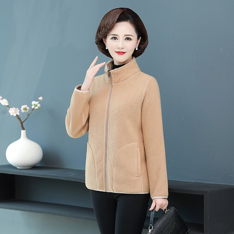 Áo Khoác Nhung Hai Mặt Giản Dị Cho Mẹ AK21 - Hàng Quảng Châu Cao Cấp