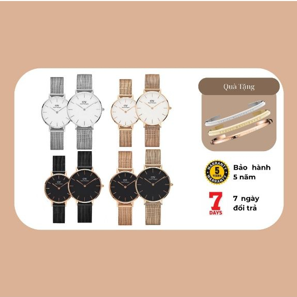 (tặng vòng tay) Đồng Hồ DW - Đồng Hồ Daniel Wellington Classic Nữ - Nam Fullbox