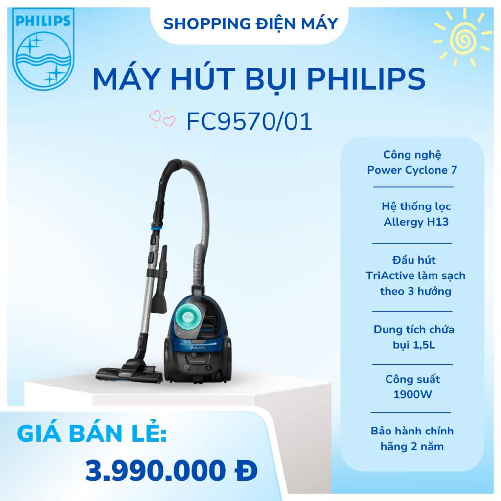 Máy hút bụi không túi Philips FC9570/01