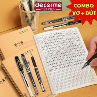  Vở luyện viết tiếng Trung Nhật Hàn  tập viết chữ Hán Buka giấy in ô vuông dày đẹp Nguyên Phụ Liệu Handmade 