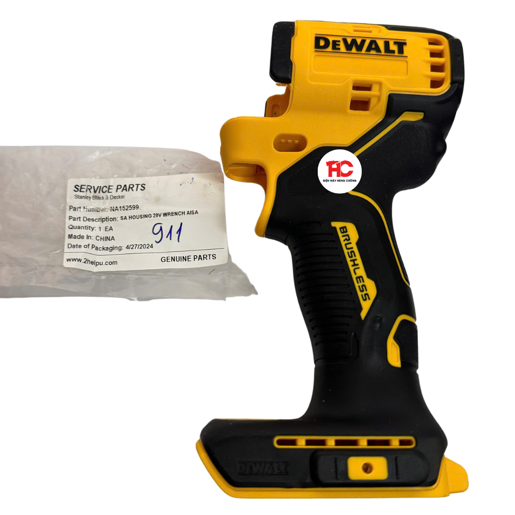 Vỏ máy vặn bulong pin 18V DCF911 DEWALT NA152599 | HÙNG CƯỜNG TOOLS