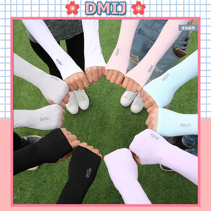 Găng tay chống nắng xỏ ngón ngăn tia UV nhiều màu