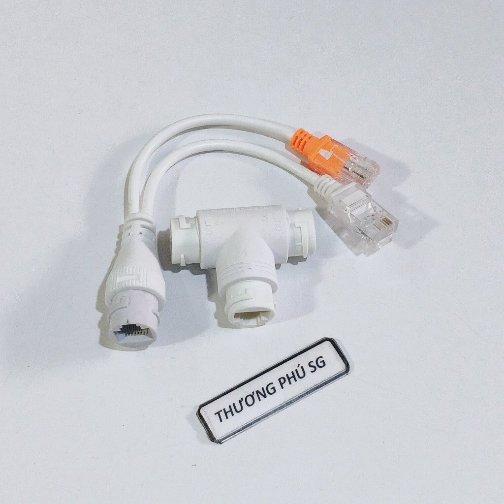Bộ chia POE 1 ra 2 dài 25Cm / 2 đầu nối cáp Mạng Lan Rj45 1 ra 2 (1 In to 2 Out)