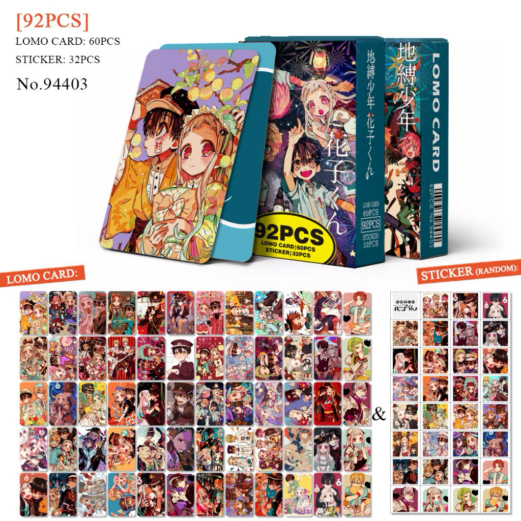 [Hanako] Bộ Lomo Card 92PCS (60 Card + 32 Sticker) / Photocard 55PCS / Set Sticker 50PCS AnimeToilet