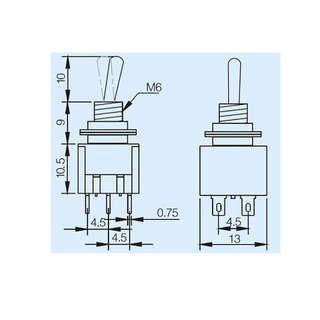 Công tắc gạt MTS 202 2A/250V 6A/125V