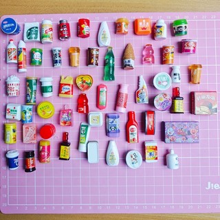  Combo 50 Charm Túi Mù Mô Hình Mini Đồ Tạp Hóa Thức Ăn Nước Uống Đồ Ăn Vặt DIY Trang Trí Nhà Búp Bê 