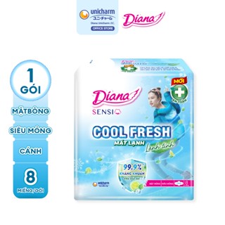 [HB GIFT] Băng vệ sinh Diana SenSi Cool Fresh siêu mỏng cánh gói 8 miếng