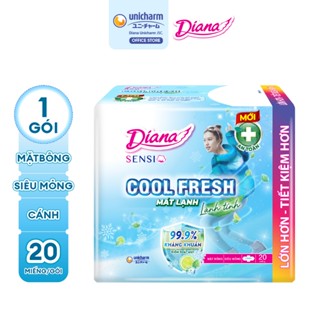Băng vệ sinh Diana Sensi Cool Fresh siêu mỏng cánh gói 20 miếng