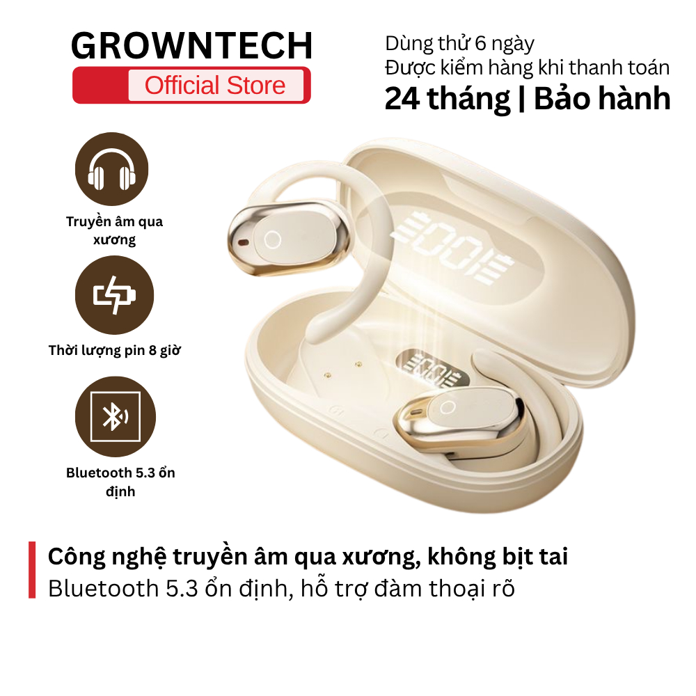 Tai nghe Bluetooth móc tai OWS-S300 dẫn truyền xương, kết nối ổn định, đeo thoải mái, nhỏ gọn