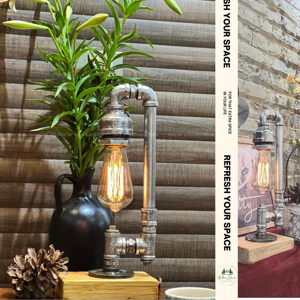Đèn Decor Đèn Ống Nước Trang Trí Phong Cách Cổ Điển Retro Lamp Bóng Sợi Đốt Edison STEELMAN DECOR