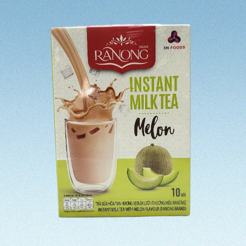 RANONG TEA (Hộp DƯA LƯỚI 100gr / 10 gói) TRÀ SỮA HÒA TAN HƯƠNG DƯA LƯỚI 3 in 1 Instant Milk Tea with