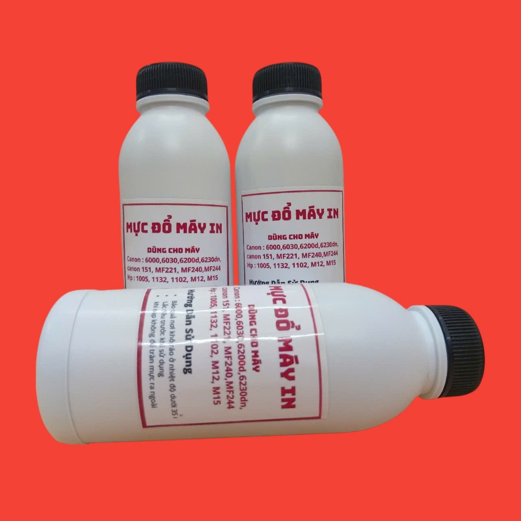 Combo 5 chai mực đổ máy in Hp 1102  Mực chai HP 1005 (NẮP ĐEN) (G01220)