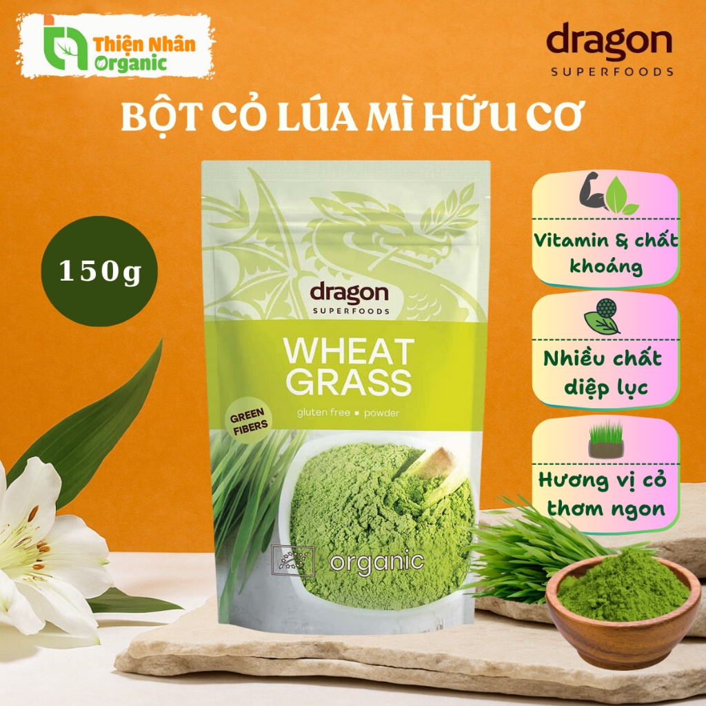 Bột cỏ lúa mì 150gr Dragon Superfoods