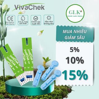 [COMBO] 50 Que Thử Đường Huyết + 50 Kim Lấy Mẫu Chính Hãng Cao Cấp Thương Hiệu VivaChek- Đường huyết