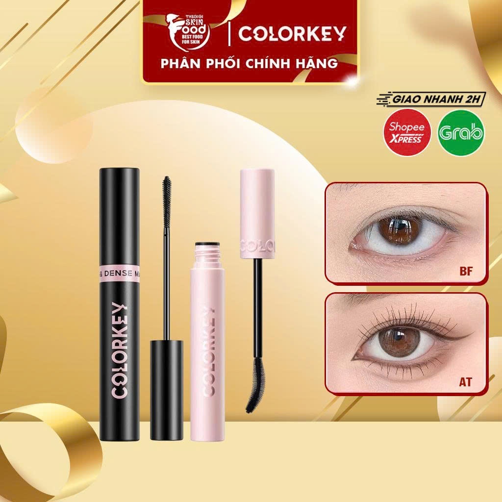 Mascara giúp mi dài và cong tự nhiên Colorkey Long & Dense Mascara 4.5g