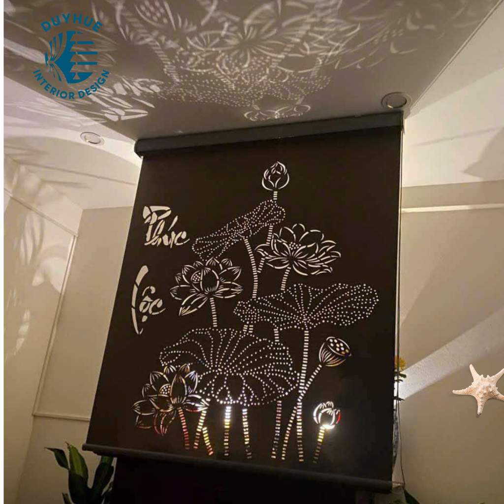 Rèm bàn thờ, rèm cắt lazer xuyên sáng, sản xuất theo kích thước yêu cầu