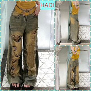   ORTD5816HA  QUẦN JEANS ỐNG RỘNG NỮ LƯNG CAO RÁCH CÀO TẢ TƠI ĐÙI KÈM CHỮ THẬP MÀU ĐẬM VÀNG LAI CUỐN CÁ TÍNH 