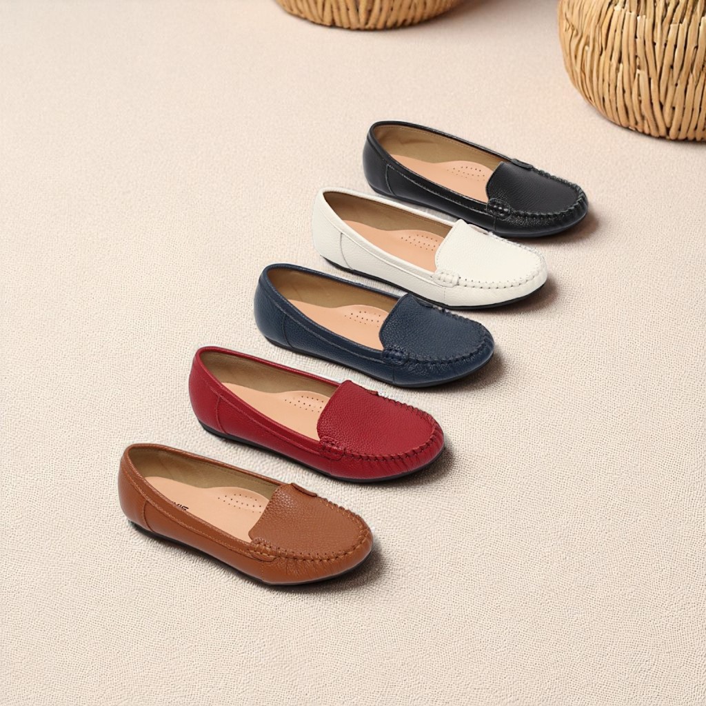 Giày Mọi Da Bò Thật Đế Mềm Pixie 3254