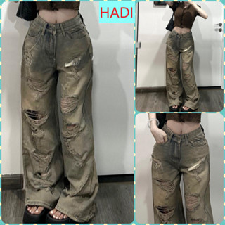 [ORTD5817HA] QUẦN JEAN ỐNG RỘNG NỮ LƯNG CAO RÁCH TẢ TƠI MÀU BỤI DƠ LAI CUỐN SIÊU CÁ TÍNH CỰC HOT HIT XỊN SÒ