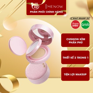 Phấn nước kèm phấn phủ 2in1 MENOW kiềm dầu, dưỡng ẩm Light Makeup Powder Cushion Powder Cream 17g