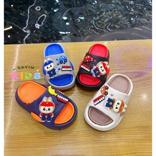   Có đèn nháy  Dép lê Labubu bé trai đế cao su non nhẹ êm mềm chống trơn trượt - CD3 