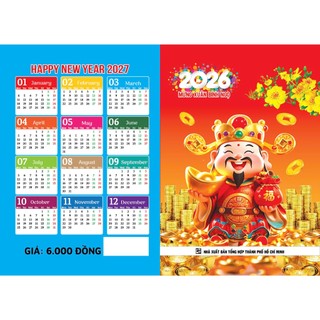 Lịch Túi Năm 2026 Bính Ngọ