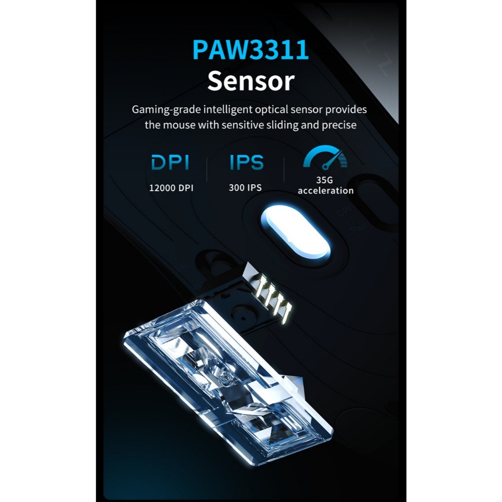AJAZZ Chuột Gaming Không Dây AJ179 V2 MAX - 3 Mode Kết Nối - PAW3311 - 1000Hz - 12000 DPI -  App tùy chỉnh | BigBuy360 - bigbuy360.vn