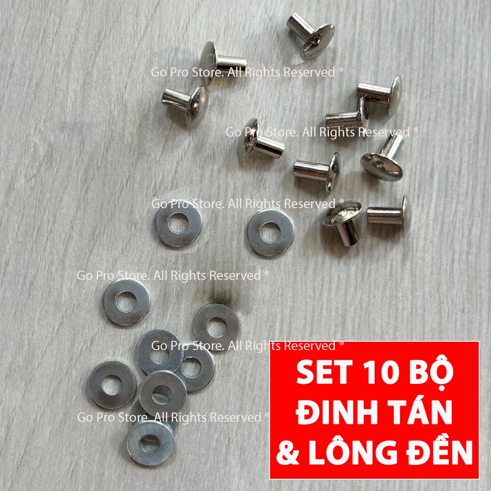 Set 10 Đinh Tán & Lông Đền Gắng Dây Quai Mũ Bảo Hiểm G113043 - 577HH