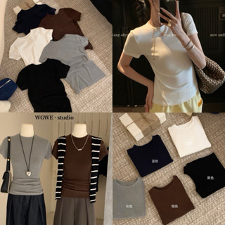 Áo Thun Baby Tee WGWE 3013 Tay Ngắn Dáng Ôm Body Trơn Kiểu Dáng Trẻ Trung Quảng Châu Cao Cấp