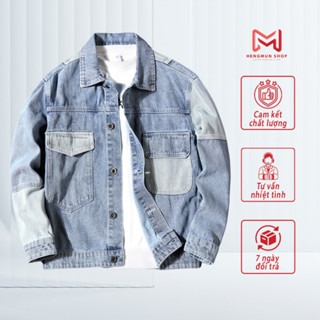 Áo Khoác Jean Nam Phối Màu Cá Tính Độc Lạ Có Thể Phối Quần Jean Phù Hợp Dân Đi Phượt Đi Chơi N51