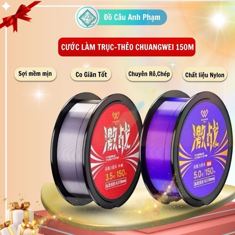 cước câu cá 150m trục thẻo câu đài câu máy siêu bền chống trầy xước chống xoăn cắt nước nhanh chống mài mòn DC-9