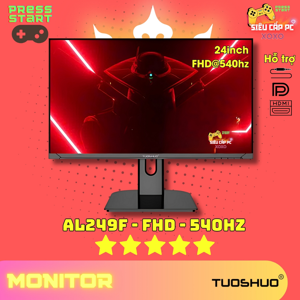 Màn Hình Gaming Tuoshuo AL249F 24.1" FHD | 540Hz TN E-sports | 0.2ms | HDR400 | G-sync Free-sync
