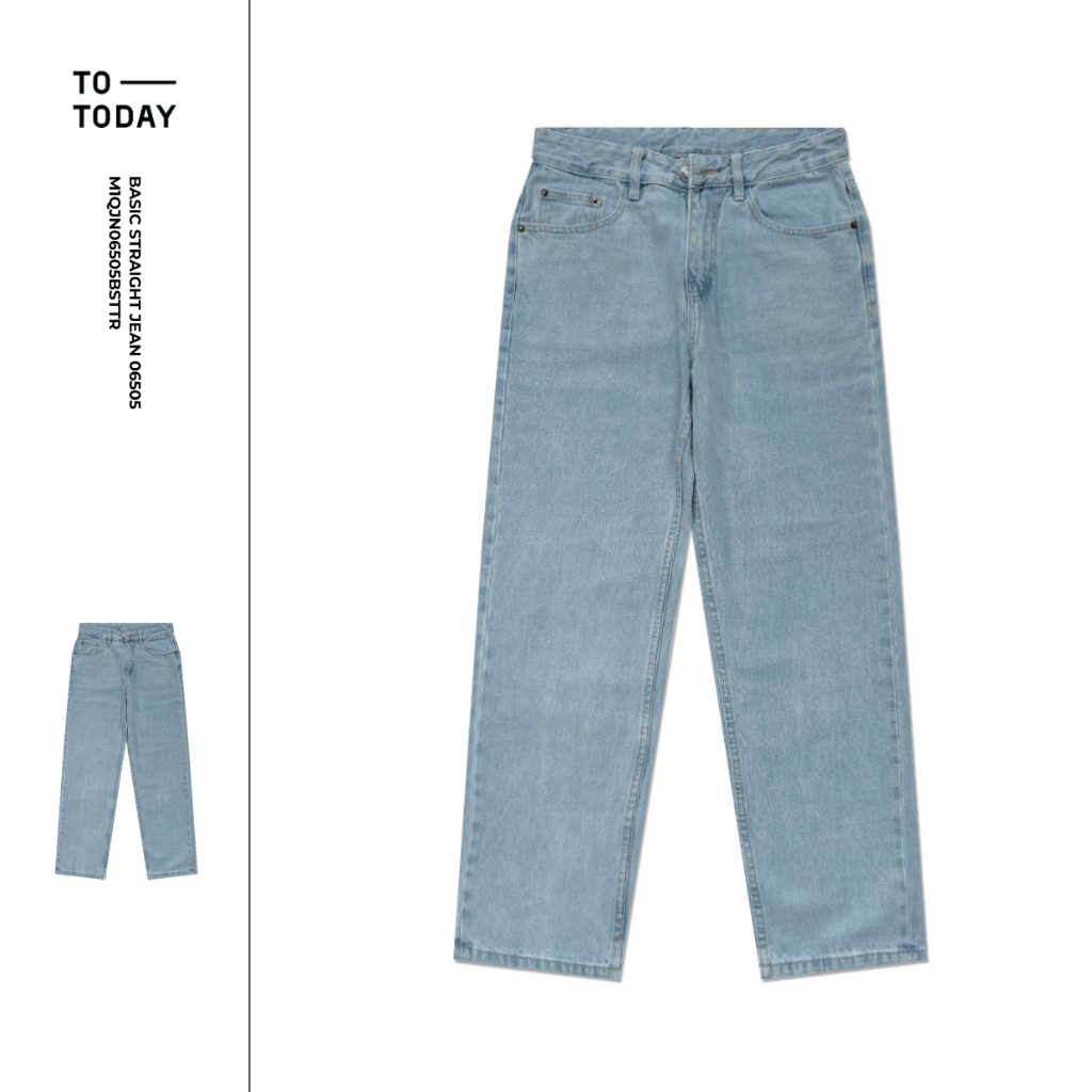 Quần Bò Jean Nam Ống Suông Chất Liệu 100% Cotton Form Straight TOTODAY Basic Straight Jean 06505