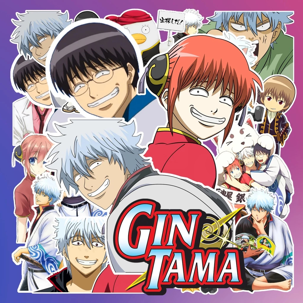 [Set 50 Cái] Sticker anime Gintama,sticker Linh Hồn Bạc,Gintoki,nhãn dán điện thoại,laptop,ipad - NB