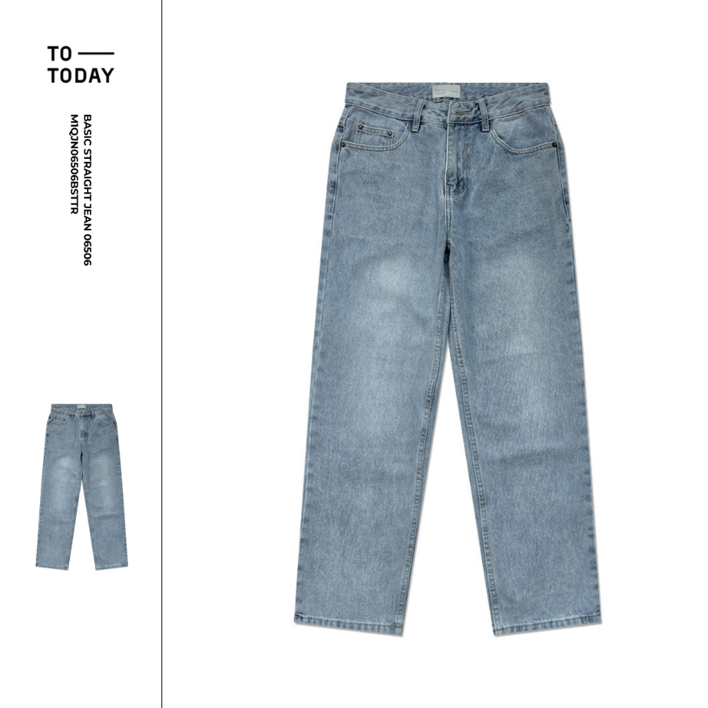 Quần Bò Jean Nam Ống Suông Chất Liệu 100% Cotton Form Straight TOTODAY Basic Straight Jean 06506