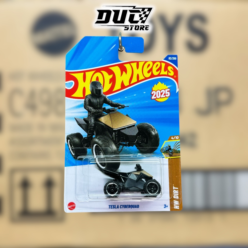 Ducstore Xe mô hình HYX91 Hot Wheels Tesla Cyberquad - basic L case 2025