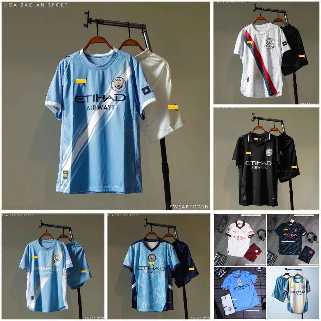 Áo bóng đá CLB Manchester city màu Trắng Xanh  2025/26 - Áo Mancity 2025 cao cấp - in tên số theo yêu cầu
