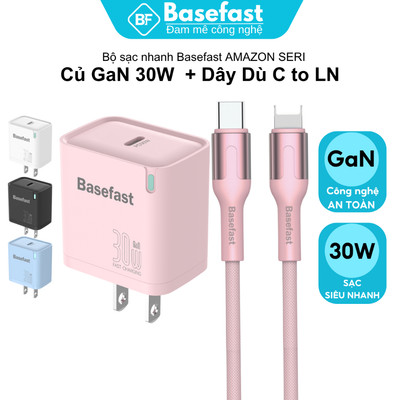 Bộ Sạc Nhanh 30W Basefast COMBO Mini Kèm Dây Dù Siêu Bền