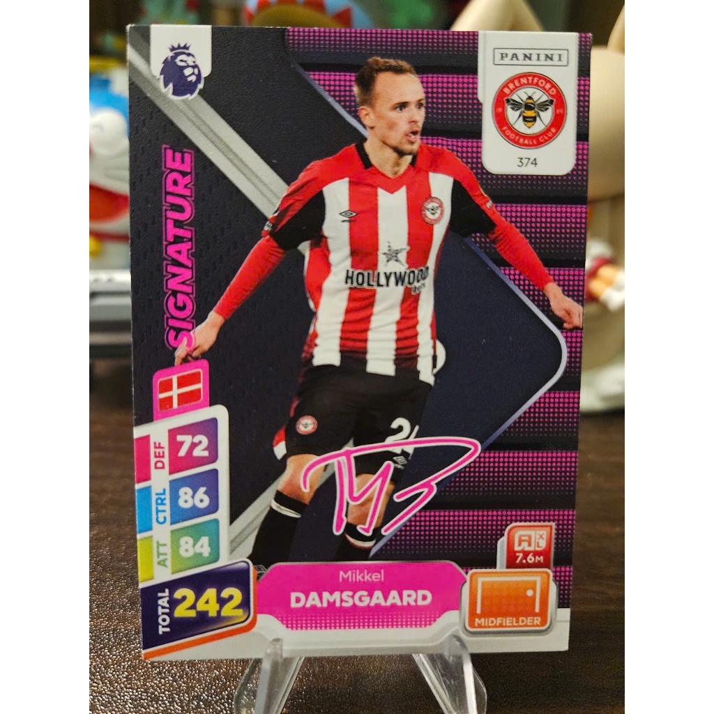 Thẻ SIGNATURE Mikkel Damsgaard Panini Plus Premier League 2024/2025 (Brentford) (24/25)