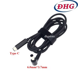  Cáp sạc chuyển đổi chân USB Type C ra Chân 6.0mm*3.7mm cho laptop Asus 