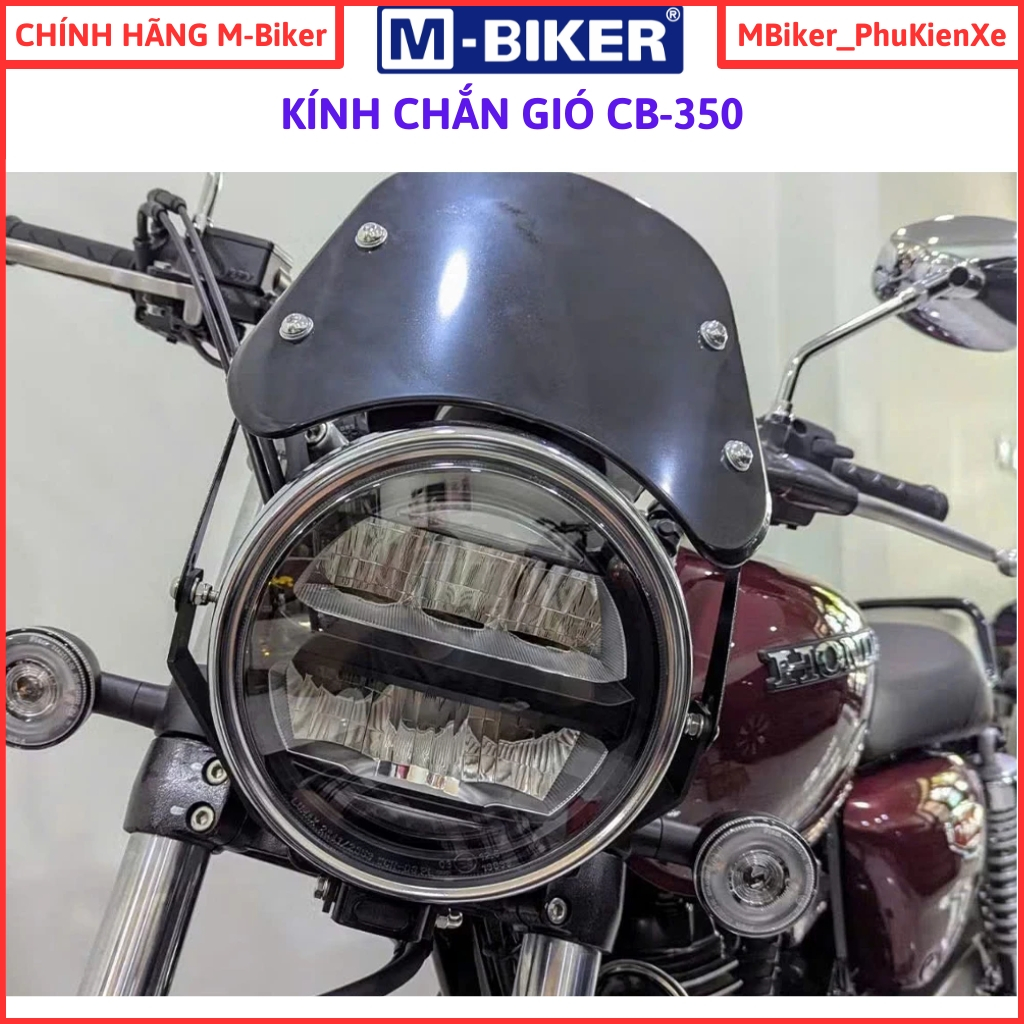 [𝐌-𝐁𝐢𝐤𝐞𝐫]_ Kính chắn gió CB350, Mào đèn cb350, bảo vệ đèn cb350, chính hãng mbiker