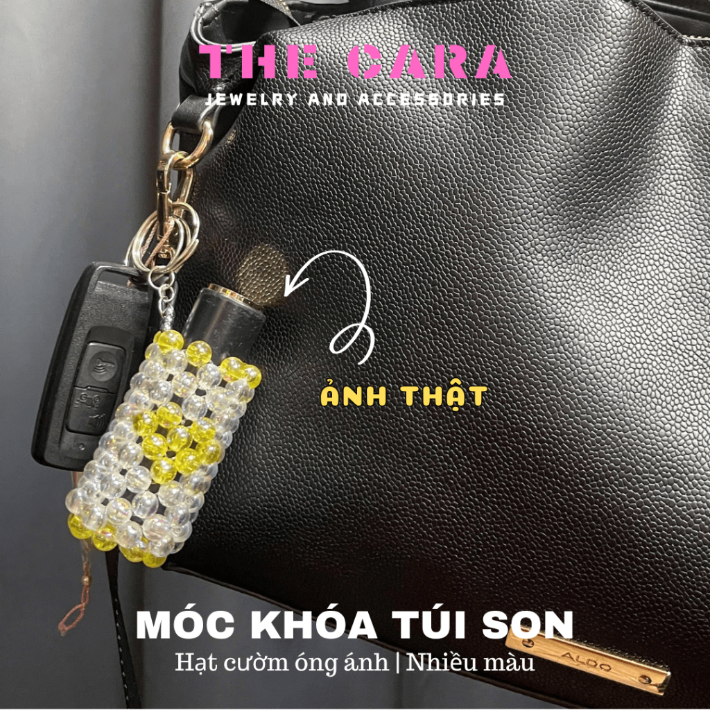 Móc khóa kiểu túi đựng son môi THECARA