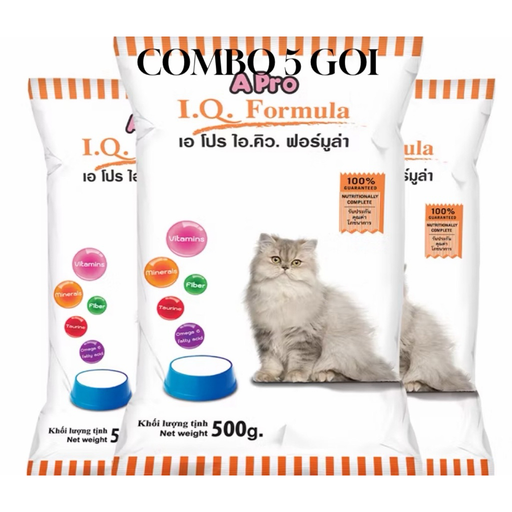 [ COMBO 5 gói] Thức ăn dành cho mèo APRO IQ 500g- hạt cho mèo Apro iq- Oh My Pet