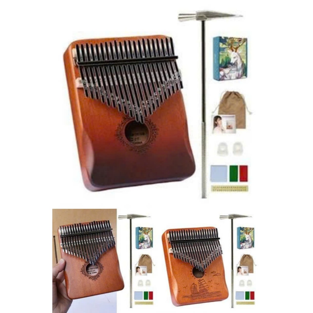 Đàn Kalimba 21 Phím , Gỗ Mahogany Kèm Phụ Kiện {Ánh Dương – Store}