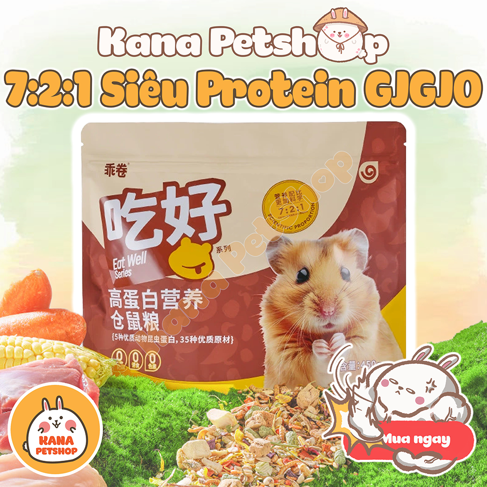Thức Ăn Hamster GJGJO 🐹FREESHIP🐹 7:2:1 Siêu Protein Thực Phẩm Giàu Protein Cho Hamster