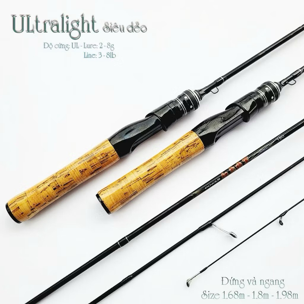  Cần câu lure UL lắp máy đứng và máy ngang đọt dẻo 