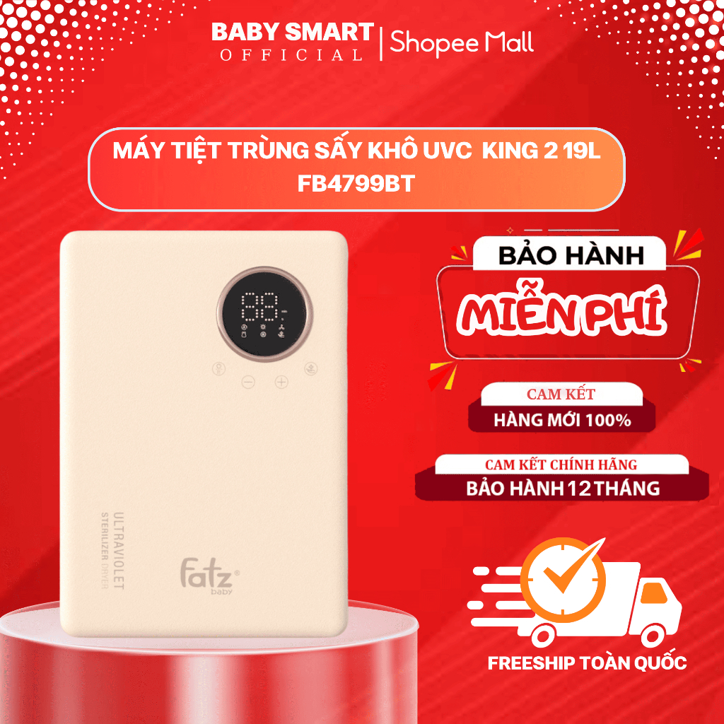 Máy tiệt trùng sấy khô UVC Fatz Baby King 2 19L FB4799BT - King 2 Plus FB4725BT Bảo Hành 12 Tháng