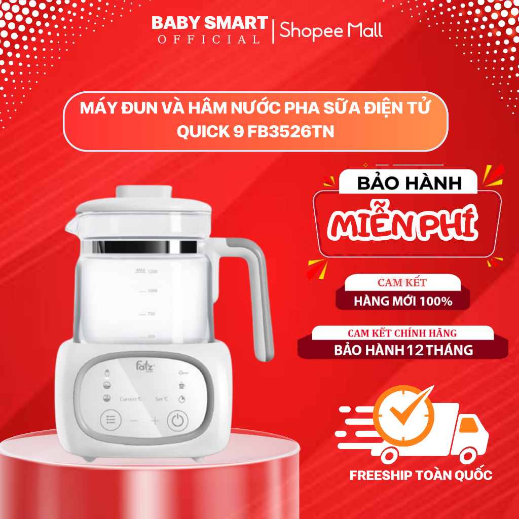Máy đun nước và hâm nước pha sữa điện tử Fatz baby QUICK 9, Quick 12, Quick 12 plus, Quick 15, Quick 16, Quick 16 Plus