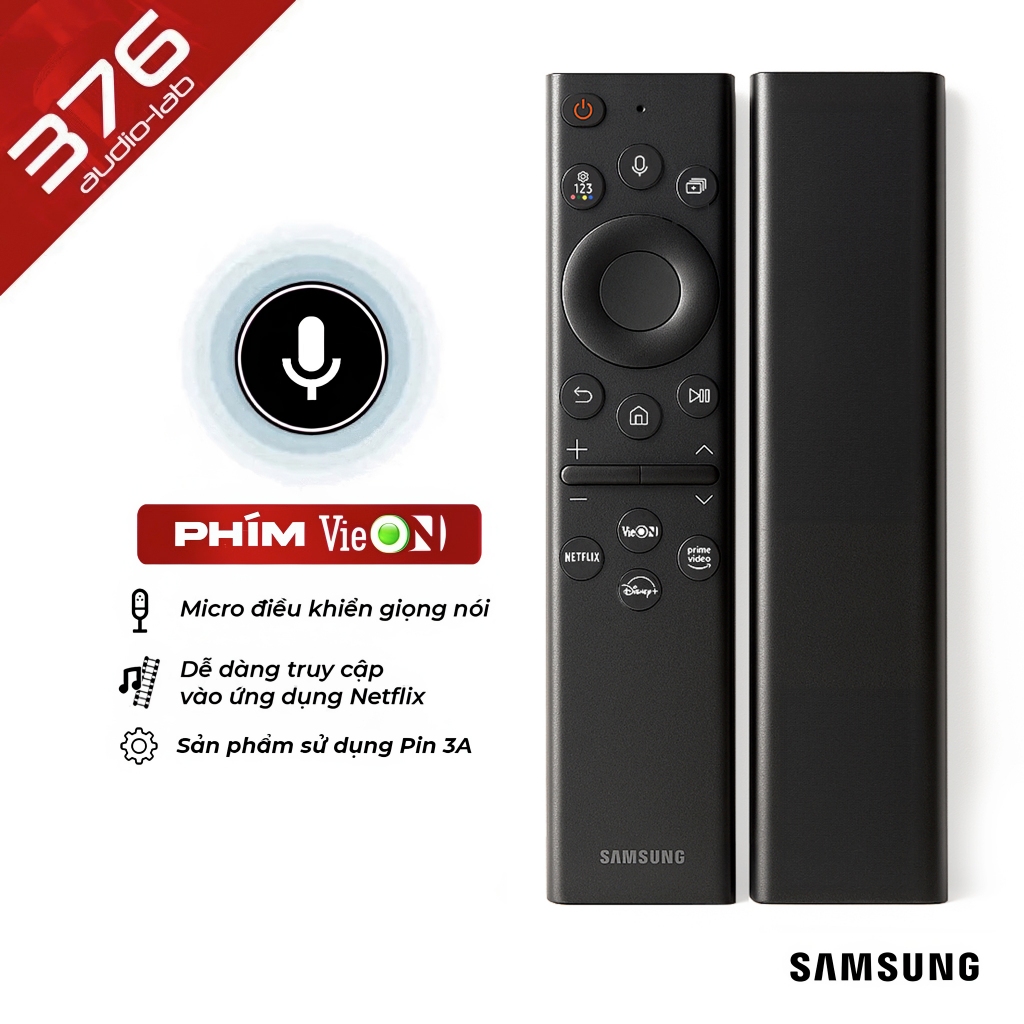 [LOẠI XỊN] REMOTE Điều Khiển SAMSUNG Giọng Nói Smart Tivi 4K Qled, Oled, THE FRAME 2023 - LOẠI XÀI PIN